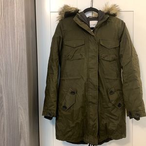 Olive Green Aritzia Community Down Coat